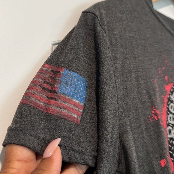 🔵 Reebok Spartan Race Gray Graphic T-Shirt Size Small - Picture 2 of 6